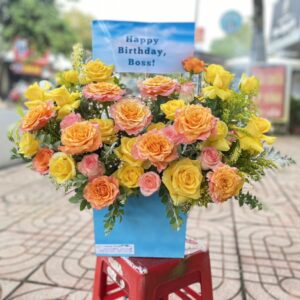 Hộp hoa chúc mừng khai trương - Đặt hoa đẹp tại huyện Ea kar